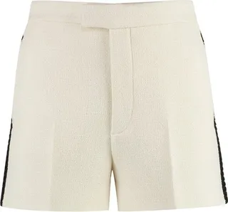 Gucci Pleated Logo Embroidered Shorts