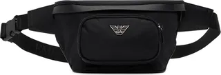 Emporio Armani Black Logo Plaque Belt Bag