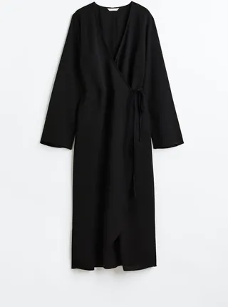 Crêped Wrap-front Dress