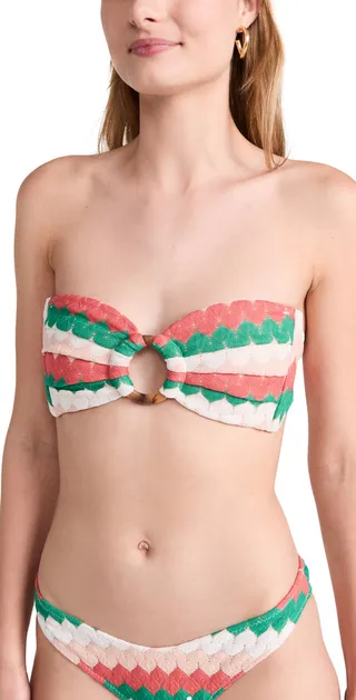 Montce Tori Ties Bandeau Bikini Top