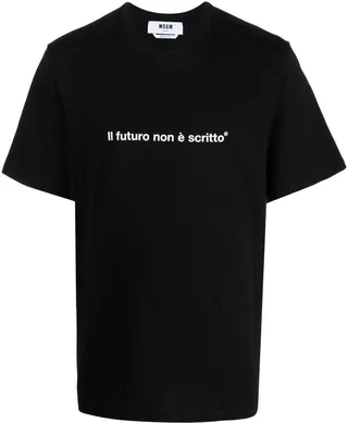 slogan-print cotton T-Shirt