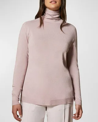 Plus Size Alogena Shimmer Turtleneck Sweater