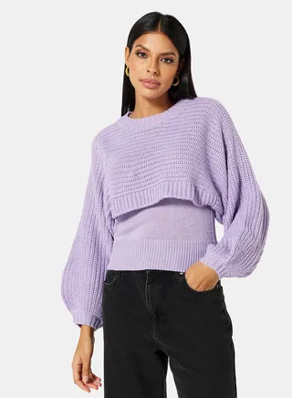 Knit Crop Sweater Set