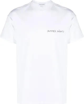 Embroidered-Slogan T-Shirt