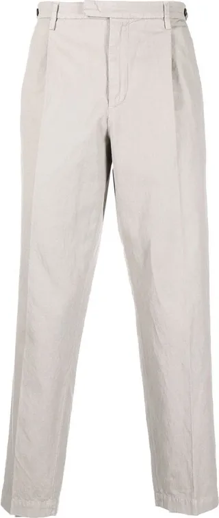 Cropped Cotton-Blend Tailored Trousers