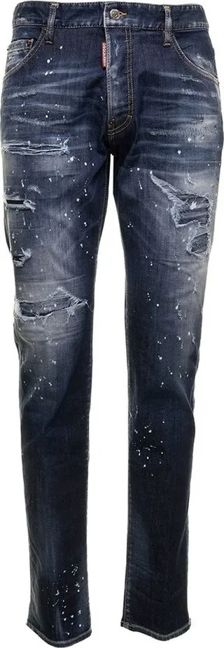 Dsquared2 Paint Splatter Distressed Skinny Jeans