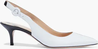 Arleen 55 two-tone leather slingback pumps