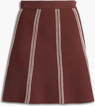 Eudine embroidered jersey mini skirt