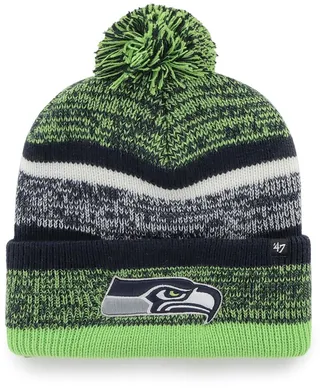 Men's College Navy Seattle Seahawks Northward Cuffed Knit Hat with Pom