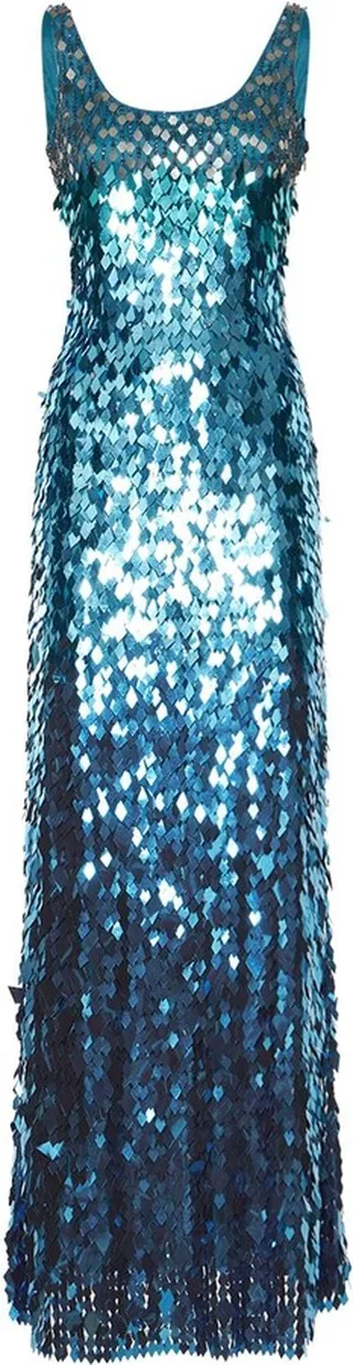 All over sequins long dress