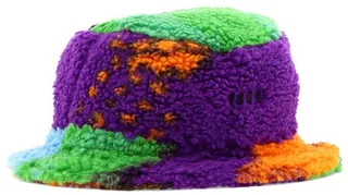 MSGM Logo-Embroidered Color-Block Bucket Hat