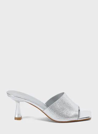 One Strap Mid Heel Sandals
