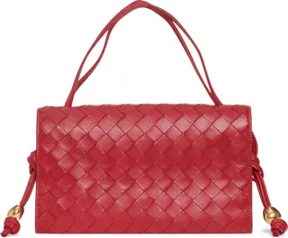 Trio Pouch Intrecciato Leather Shoulder Bag