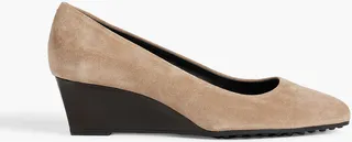 Gomma T50 suede wedge pumps