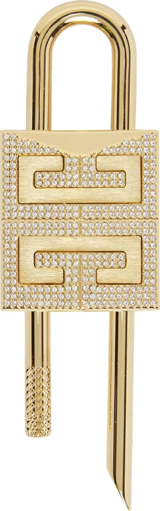 Givenchy Gold Small 4G Padlock Keychain