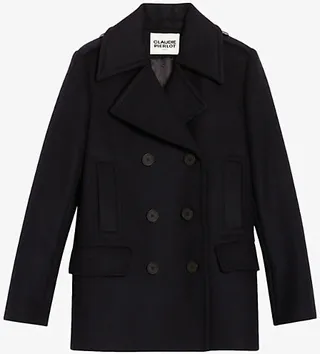 Womens Bleus Gaspard Double-breasted Wool-blend Coat