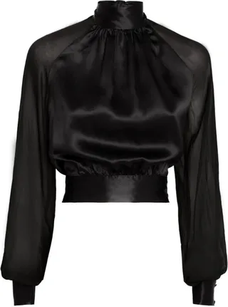 Harmur Silk Halterneck Classic Top