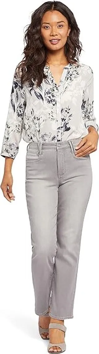 NYDJ Petite Relaxed Straight Ankle Square Pockets in Hamstead (Hamstead) Women's Jeans