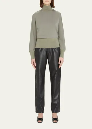Double Knit Turtleneck Top