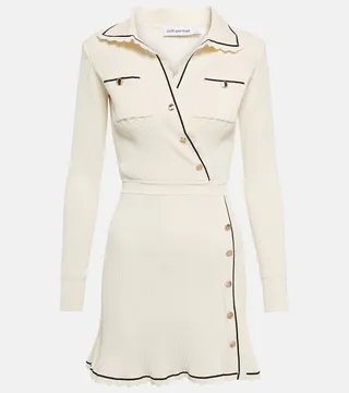Ribbed-knit minidress