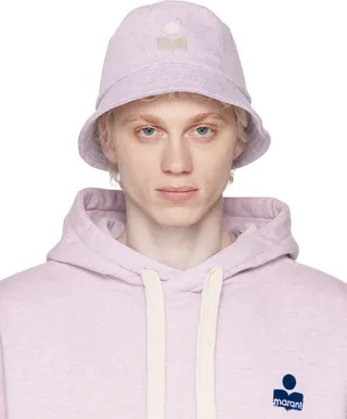 Isabel Marant Purple Haley Denim Bucket Hat