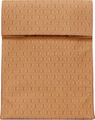 Saint Laurent Medium Leather Paper Bag Pouch
