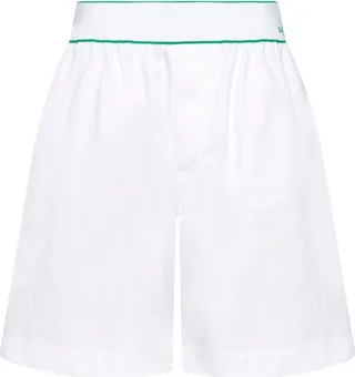 Bottega Veneta Contrast Stitched Logo Embroidered Shorts