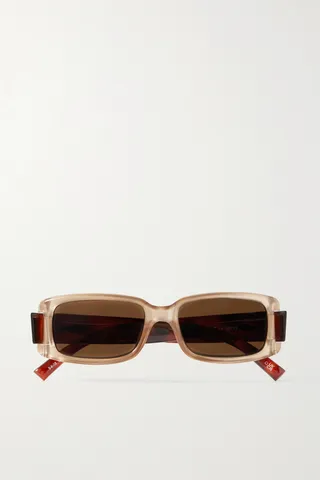 Le Specs - So Into You Rectangular-frame Acetate Sunglasses - Tortoiseshell