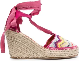 Zigzag-Woven Wedge Espadrilles