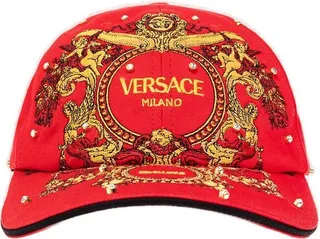 Versace Baroque-Embroidered Curved Peak Baseball Cap