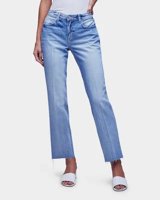 Milana Low-Rise Cropped Straight Jeans