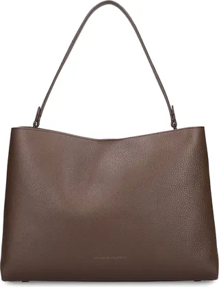 Leather tote bag