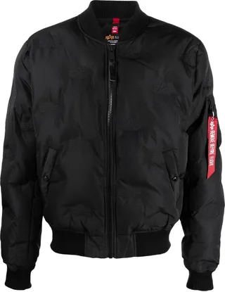 Logo-Debossed Bomber Jacket