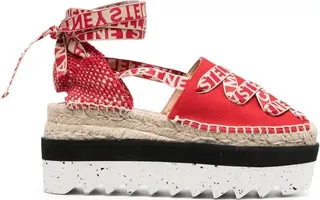 85mm Flatform Logo-Print Espadrilles