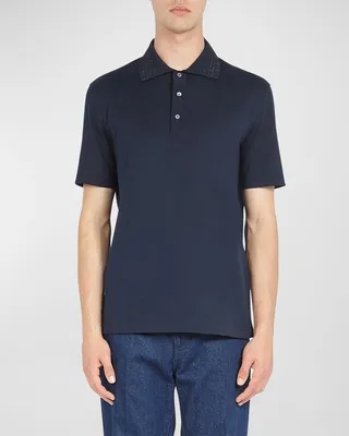Men's Polo Shirt with Gancini Collar