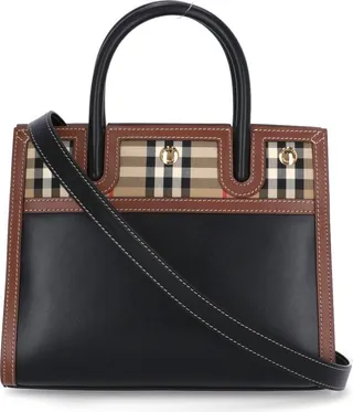 Burberry Vintage Checked Title Mini Tote Bag