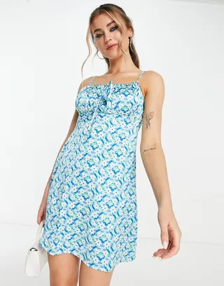 Influence satin cami mini dress in floral print