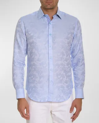 Men's Wave You Linen-Cotton Sport Shirt