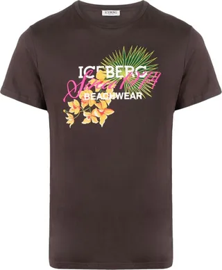 floral-print cotton T-shirt