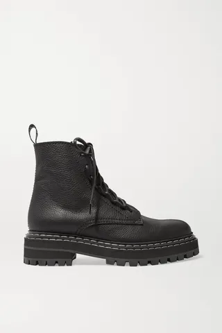 Proenza Schouler - Textured-leather Ankle Boots - Black