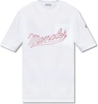 Moncler Logo Embroidered Crewneck T-Shirt