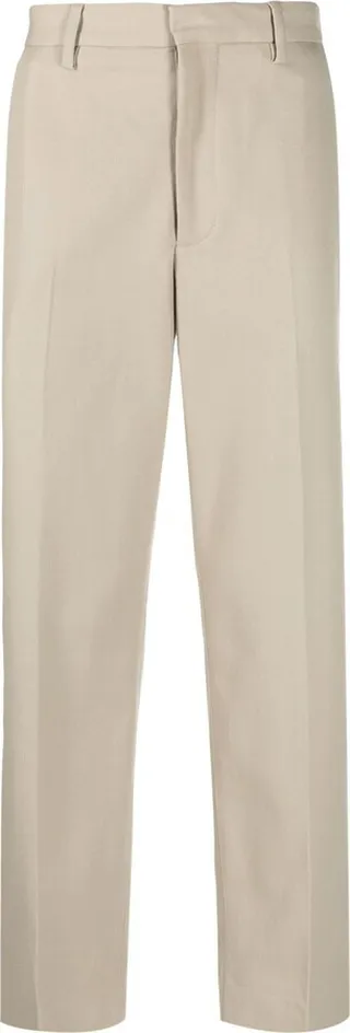 High-Waisted Straight-Leg Trousers