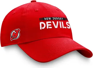 Men's Fanatics Branded Red New Jersey Devils Authentic Pro Rink Adjustable Hat