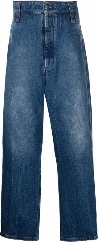 Wide-Leg Cotton Jeans