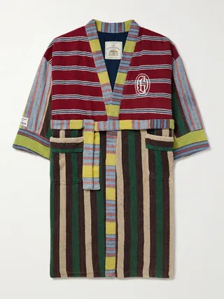 Chateau Josue Logo-Embroidered Upcycled Cotton-Terry Robe