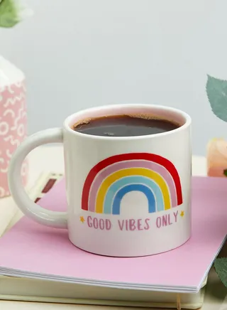 Rainbow Good Vibes Only Mug