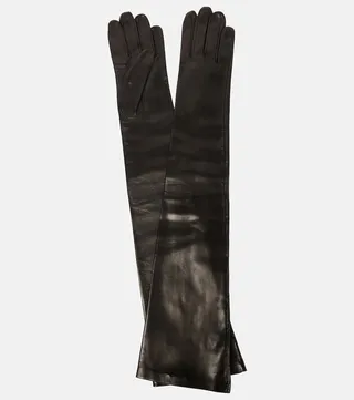 Long leather gloves