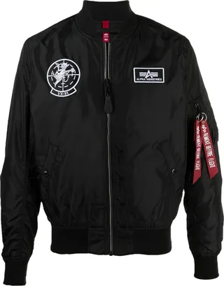 Logo-Patch Bomber Jacket