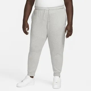 Women's Nike Sportswear Club Fleece Mid-Rise Jogger Pants (Plus Size) in Grey