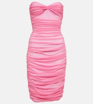 Ruched off-shoulder minidress
